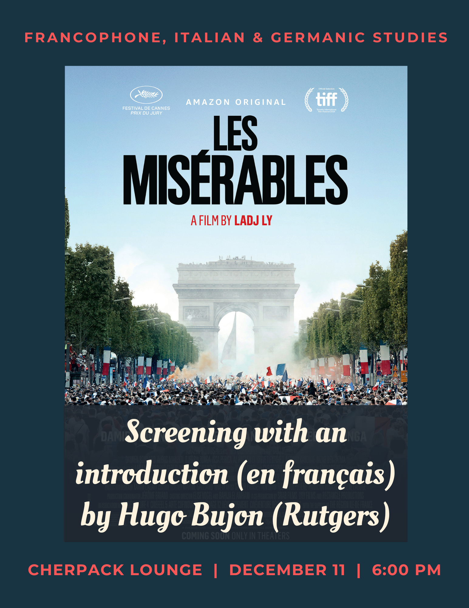 Poster for les mis screening