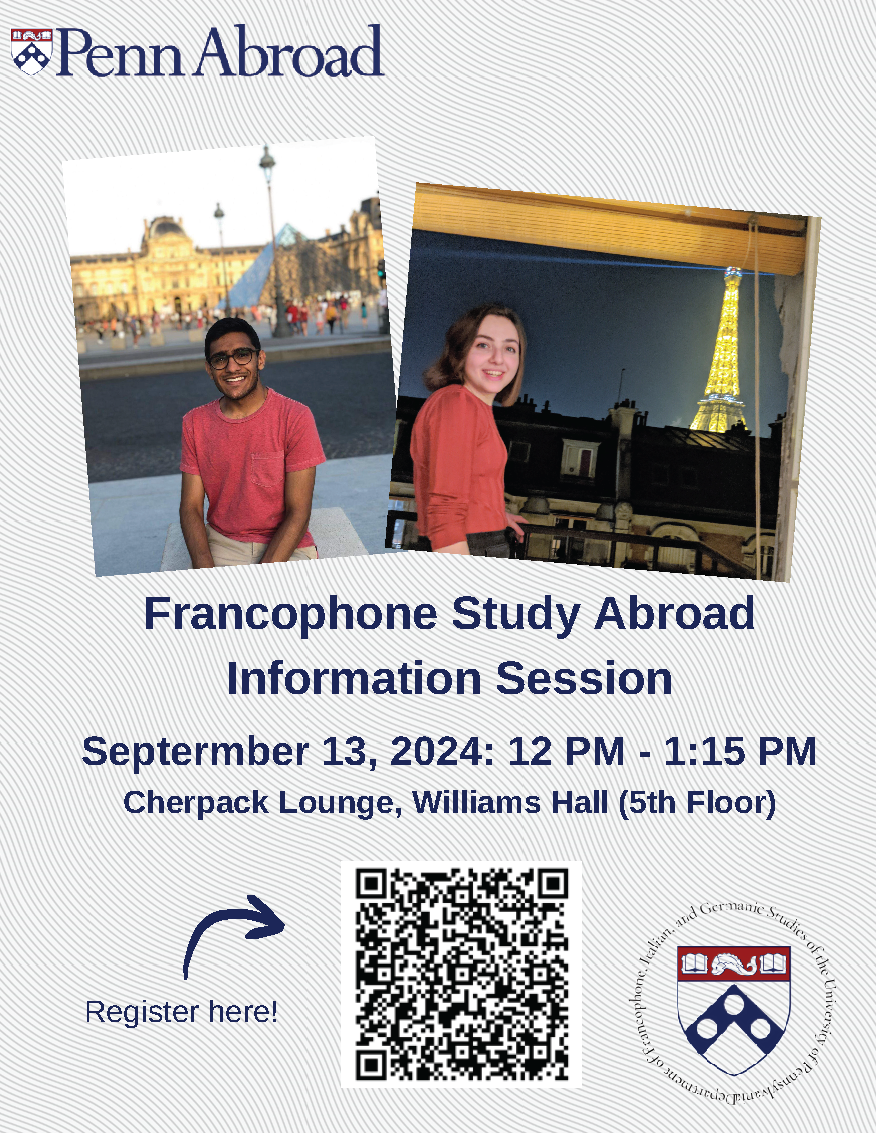 French study abroad poster